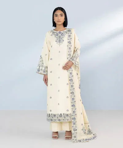 Sapphire Eid Collection White Cambric – view 1 – Poshaq