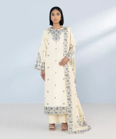 Sapphire Eid Collection White Cambric – view 1 – Poshaq