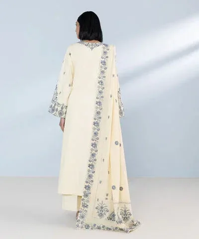 Sapphire Eid Collection White Cambric – view 2 – Poshaq