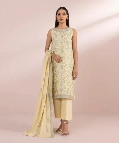 Sapphire Eid Collection Yellow Cambric – view 1 – Poshaq