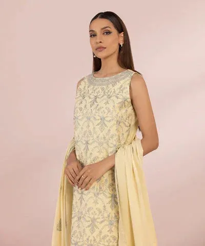Sapphire Eid Collection Yellow Cambric – view 3 – Poshaq