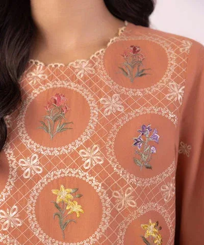Sapphire Eid Collection Coral Cambric – view 3 – Poshaq