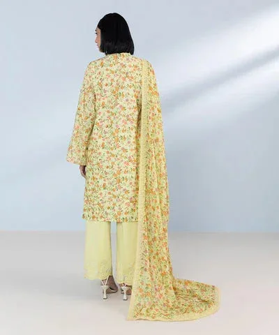 Sapphire Eid Collection Yellow Cambric – view 2 – Poshaq