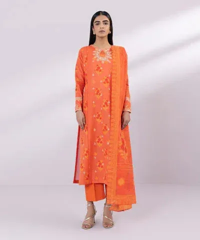 Sapphire Eid Collection Orange Jacquard – view 1 – Poshaq