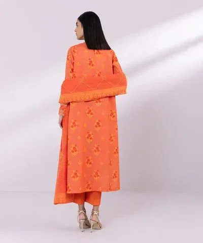 Sapphire Eid Collection Orange Jacquard – view 2 – Poshaq