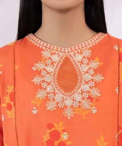 Sapphire Eid Collection Orange Jacquard – view 3 – Poshaq