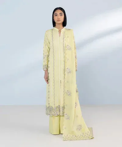 Sapphire Eid Collection Yellow Cambric – view 1 – Poshaq