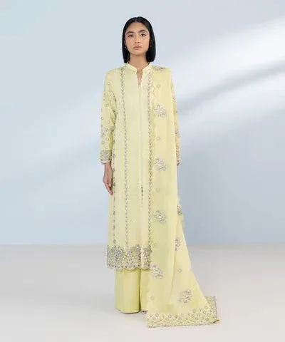 Sapphire Eid Collection Yellow Cambric – view 1 – Poshaq