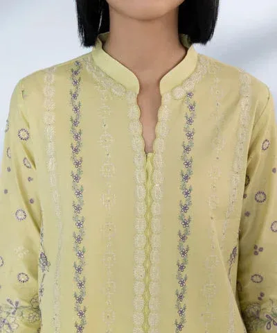 Sapphire Eid Collection Yellow Cambric – view 3 – Poshaq