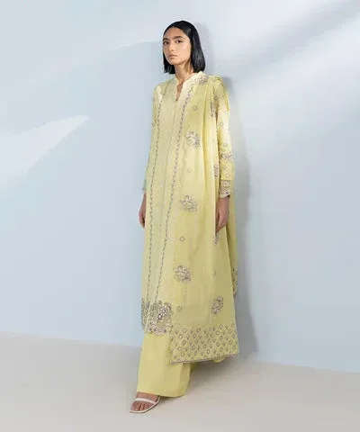 Sapphire Eid Collection Yellow Cambric – view 4 – Poshaq