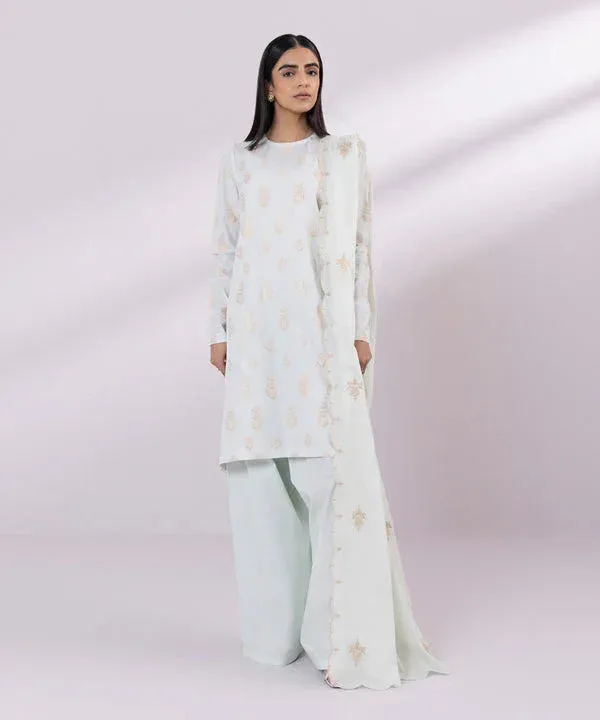 Sapphire Eid Collection Off White Jacquard – view 1 – Poshaq