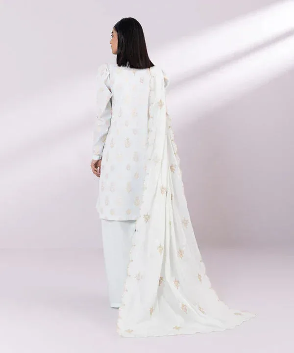 Sapphire Eid Collection Off White Jacquard – view 2 – Poshaq