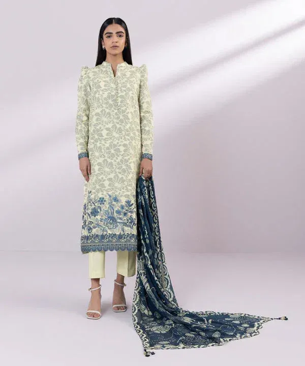 Sapphire Eid Collection Off White Jacquard – view 1 – Poshaq