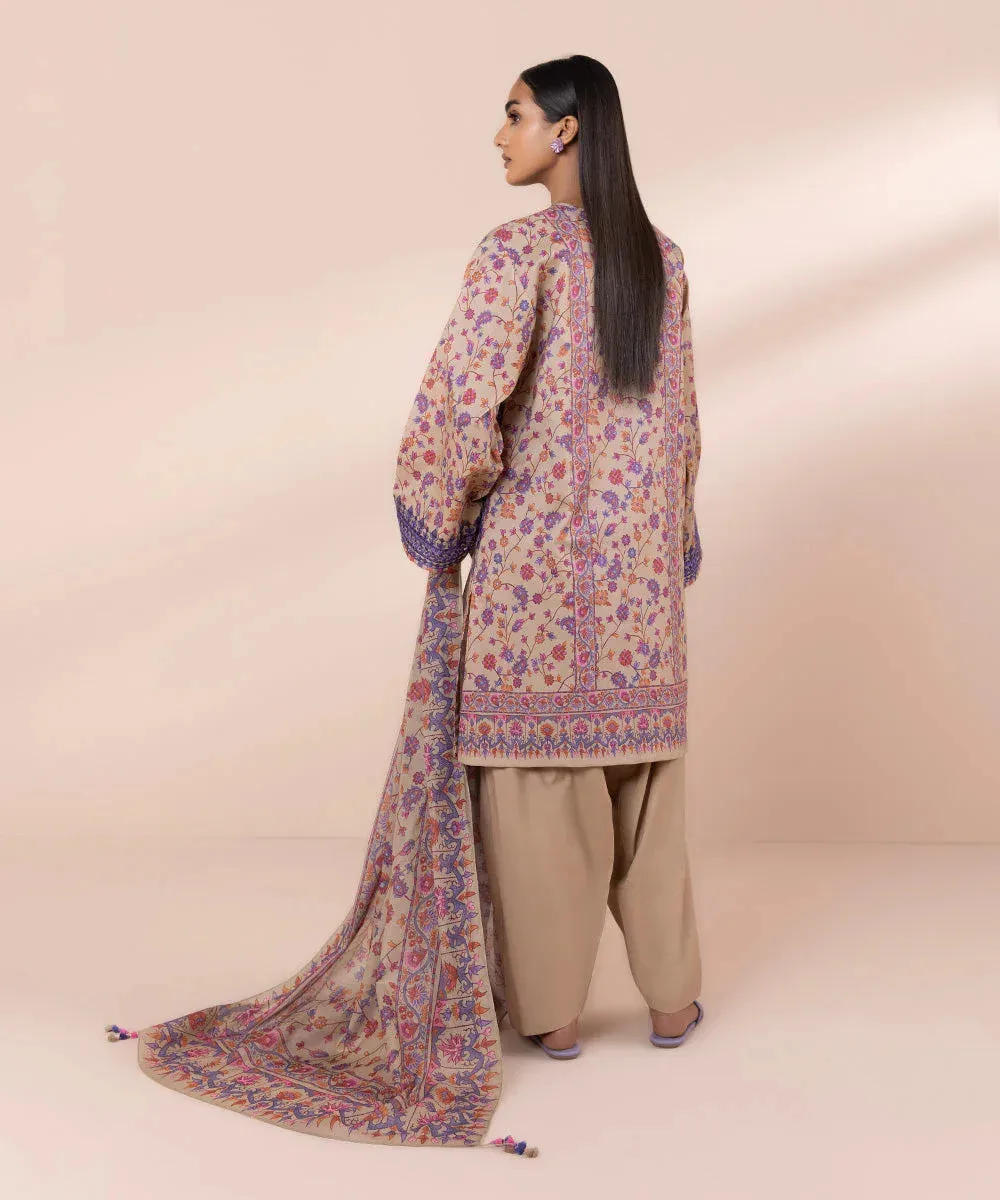 Sapphire Eid Collection Beige Cambric – view 2 – Poshaq