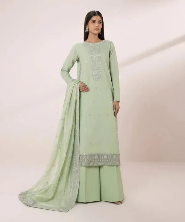 Sapphire Eid Collection Green Cambric – view 1 – Poshaq