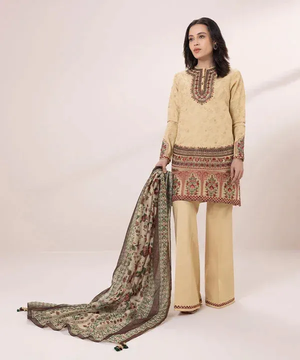 Sapphire Eid Collection Beige Jacquard – view 1 – Poshaq