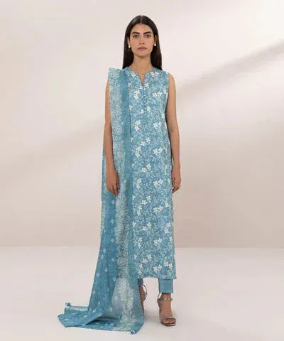 Sapphire Eid Collection Blue Cambric – view 1 – Poshaq