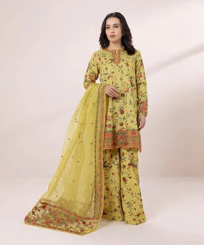 Sapphire Eid Collection Yellow Organza – view 1 – Poshaq