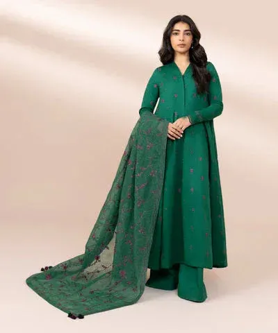 Sapphire Eid Collection Green Jacquard – view 1 – Poshaq
