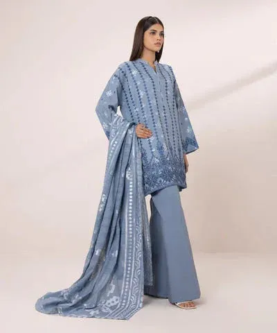 Sapphire Eid Collection Blue Jacquard – view 1 – Poshaq