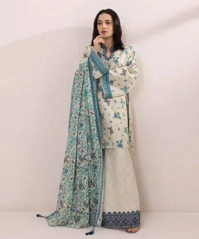 Sapphire Eid Collection White Cambric – view 1 – Poshaq