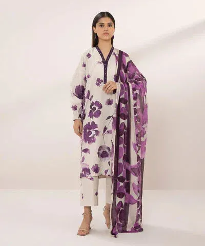 Sapphire Eid Collection Purple Cambric – view 1 – Poshaq