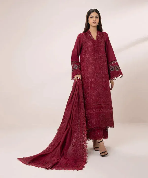 Sapphire Eid Collection Red Jacquard – view 1 – Poshaq