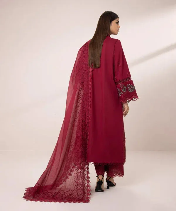 Sapphire Eid Collection Red Jacquard – view 2 – Poshaq