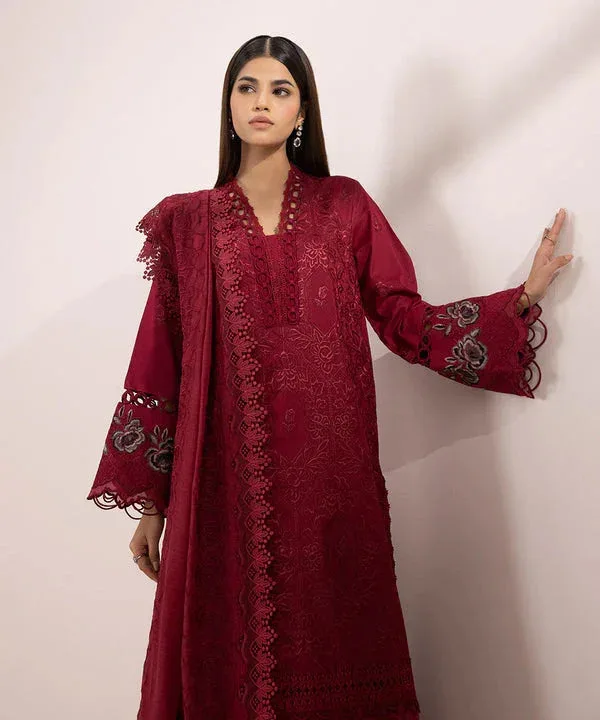 Sapphire Eid Collection Red Jacquard – view 5 – Poshaq
