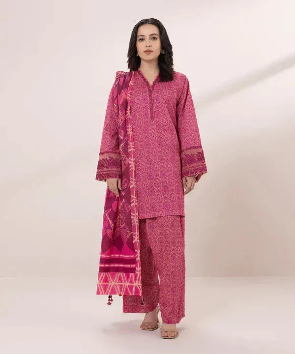 Sapphire Eid Collection Pink Cambric – view 1 – Poshaq