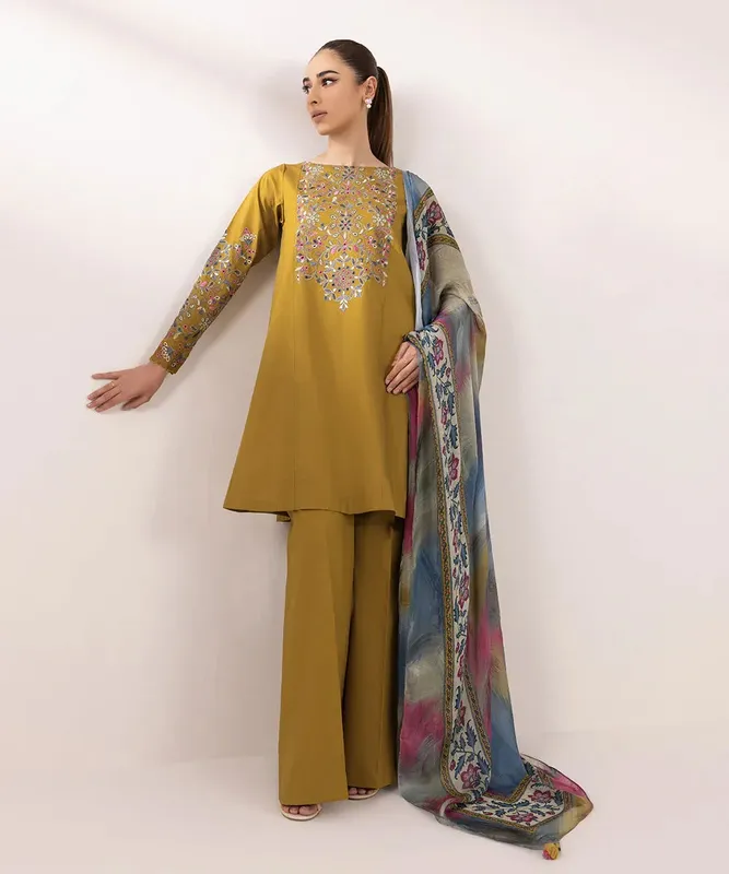 Sapphire Intermix 2024 Mustard Cambric – view 1 – Poshaq