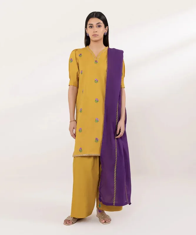 Sapphire Intermix 2024 Mustard Cambric – view 1 – Poshaq
