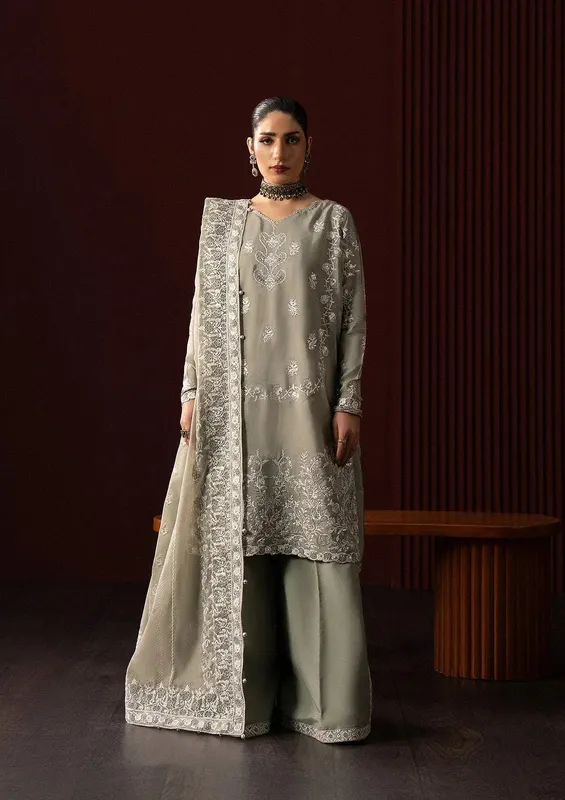 Aik Atelier Lady Aik 25 Grey Organza – view 1 – Poshaq