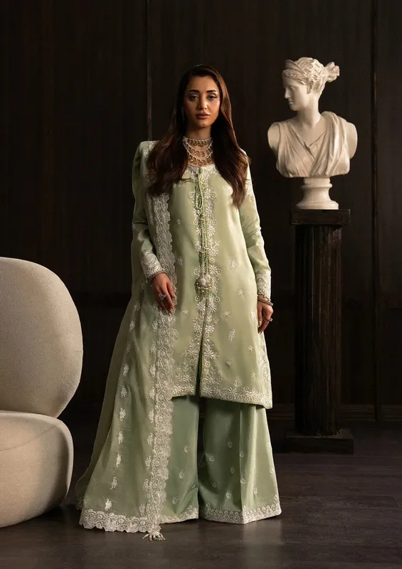 Aik Atelier Lady Aik 25 Mint Green Organza – view 1 – Poshaq