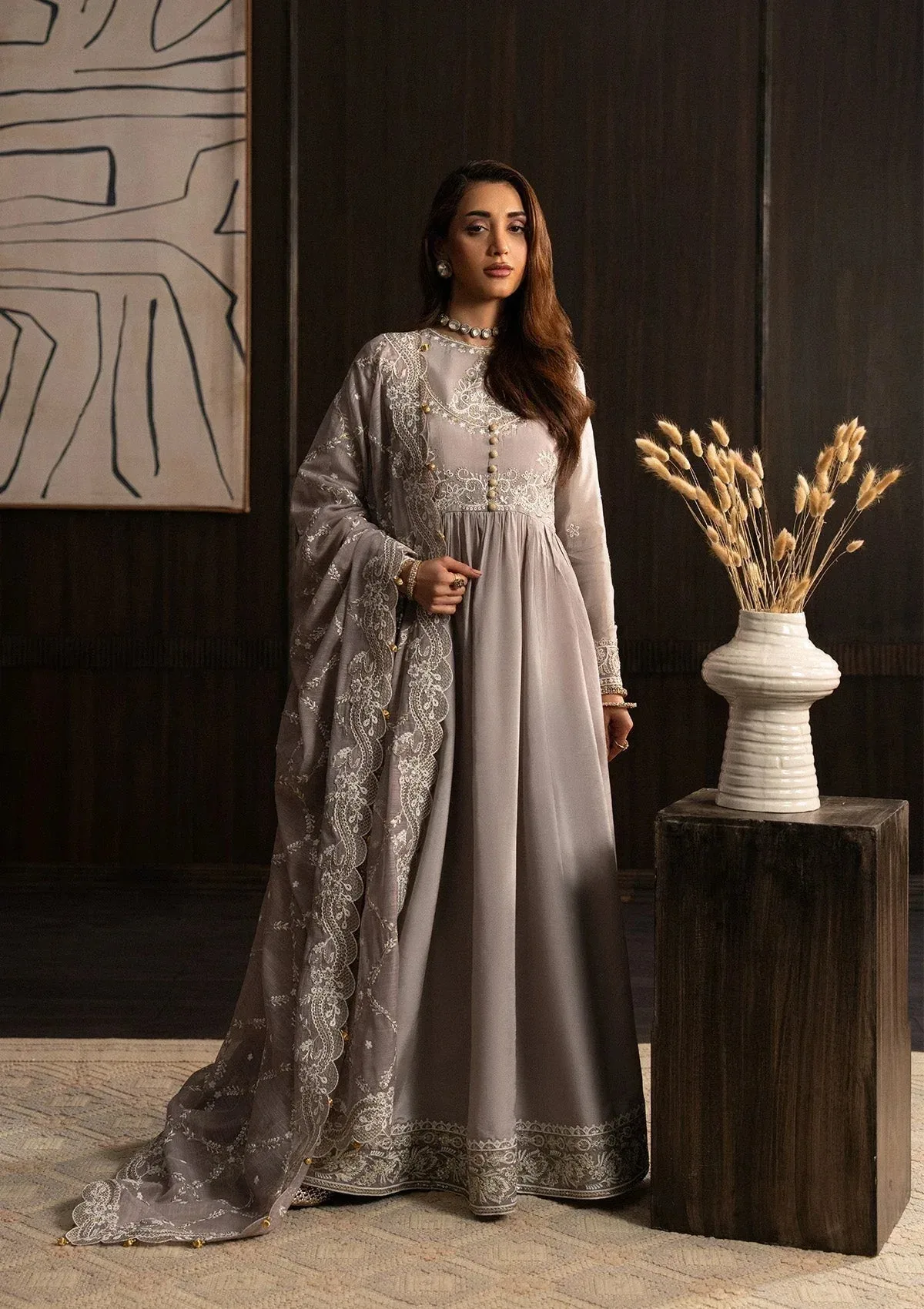 Aik Atelier Lady Aik 25 Lilac Organza – view 1 – Poshaq