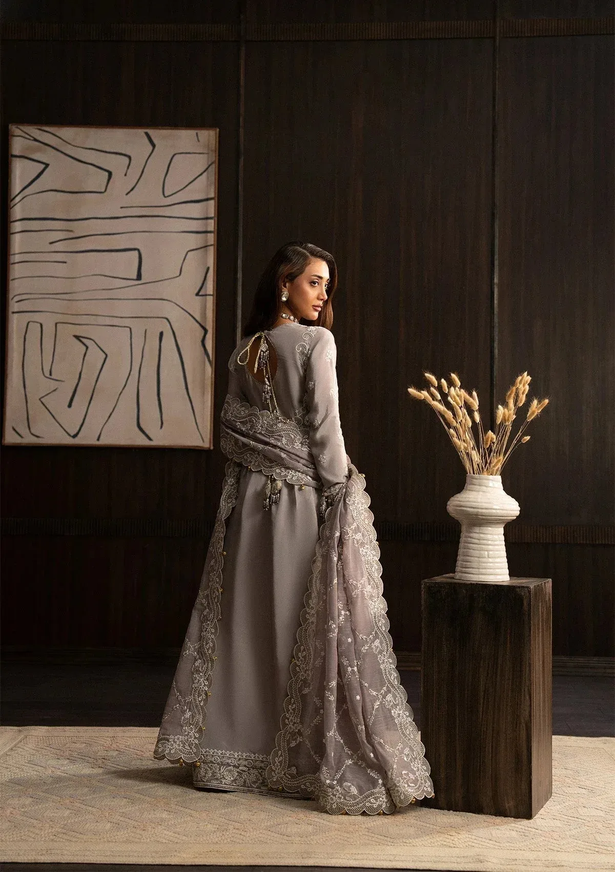 Aik Atelier Lady Aik 25 Lilac Organza – view 2 – Poshaq