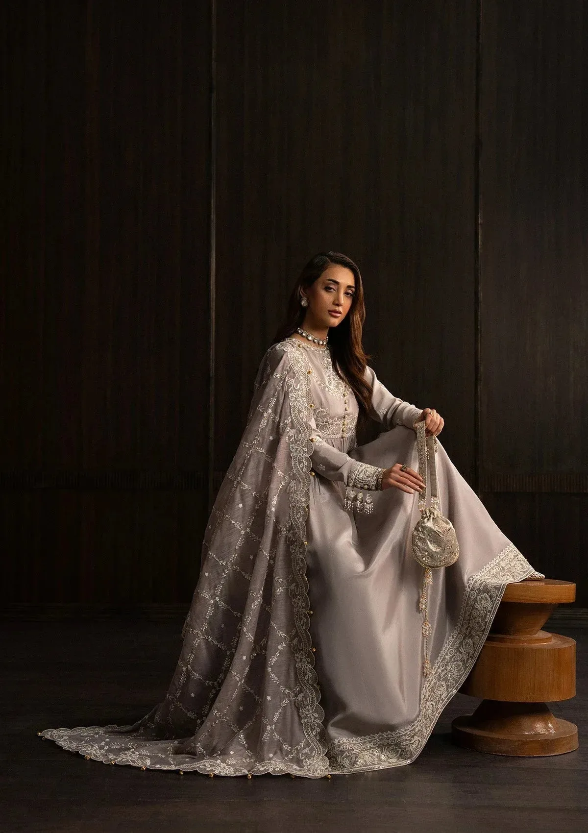 Aik Atelier Lady Aik 25 Lilac Organza – view 5 – Poshaq