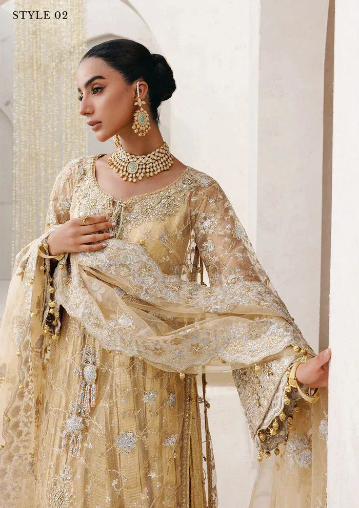Aik Atelier Wedding Festive 25 ivory gold Organza – view 5 – Poshaq