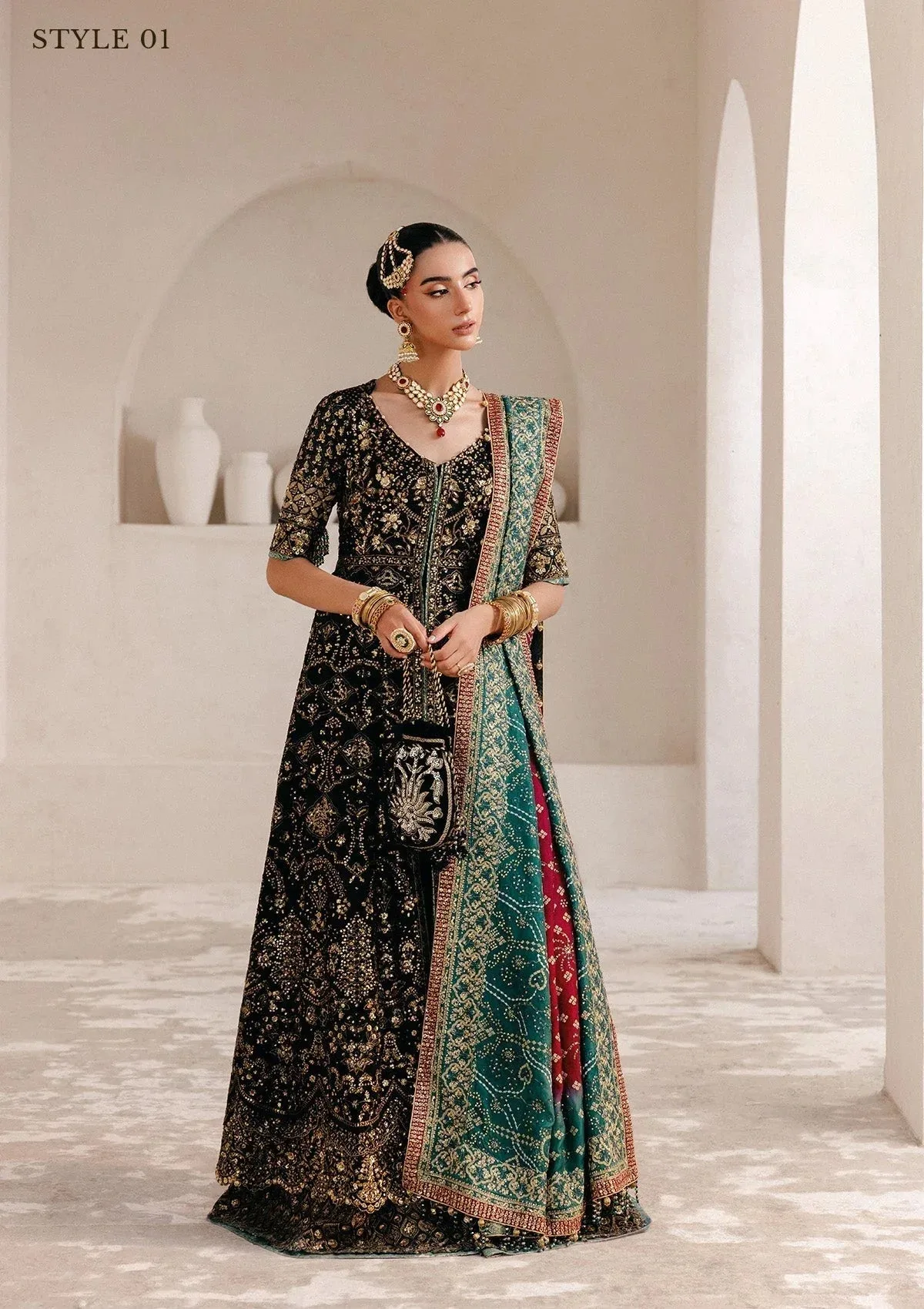 Aik Atelier Wedding Festive 25 Black Organza – view 8 – Poshaq
