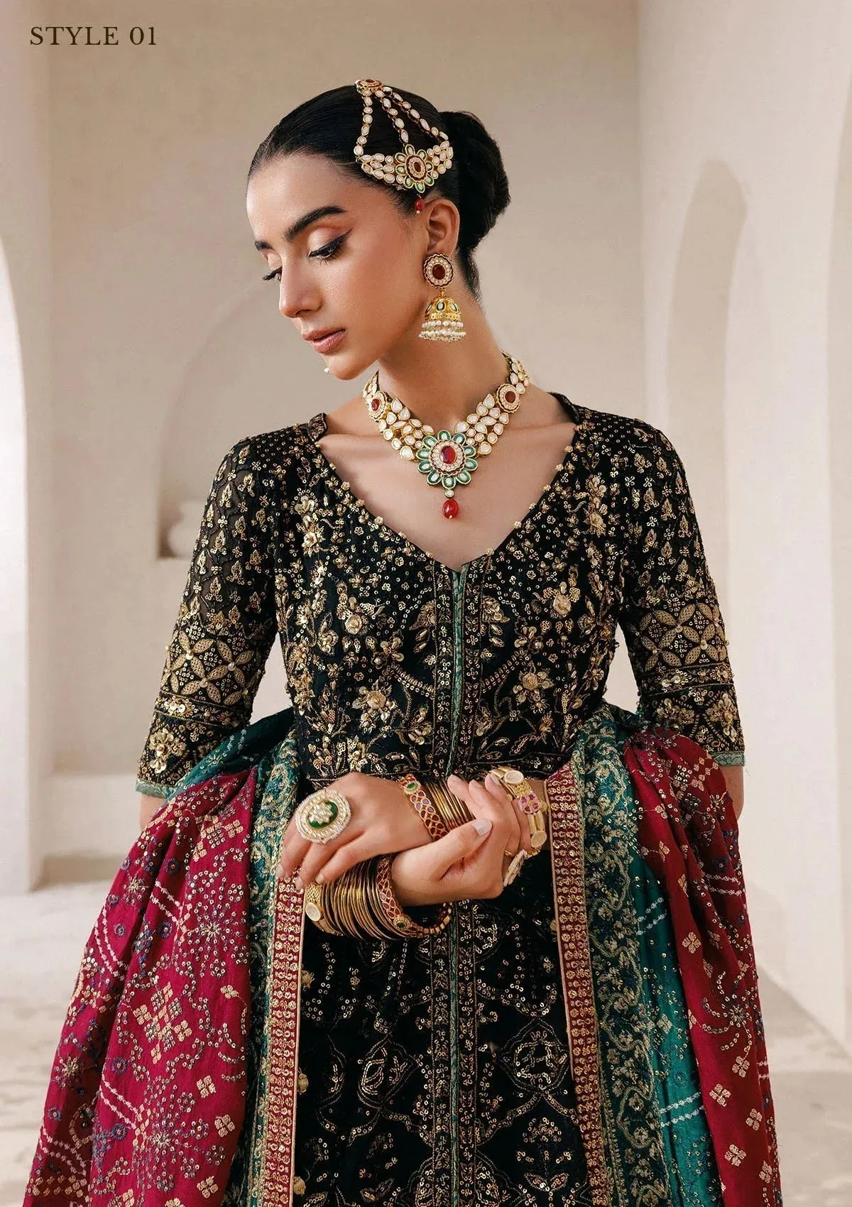 Aik Atelier Wedding Festive 25 Black Organza – view 9 – Poshaq