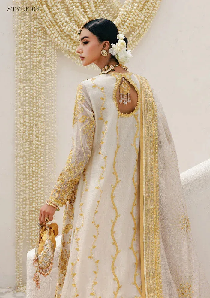 Aik Atelier Wedding Festive 25 Ivory Gold Organza – view 2 – Poshaq
