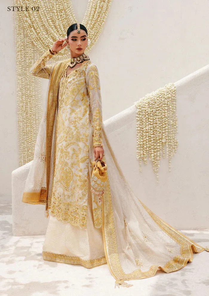 Aik Atelier Wedding Festive 25 Ivory Gold Organza – view 3 – Poshaq