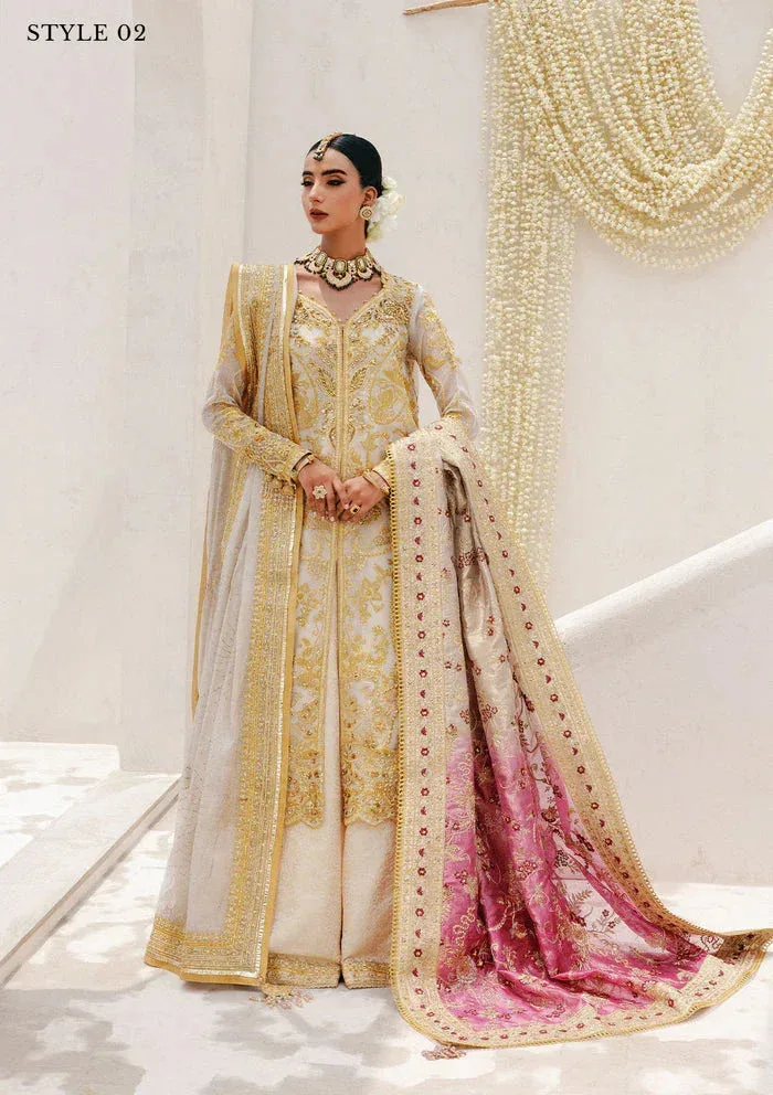 Aik Atelier Wedding Festive 25 Ivory Gold Organza – view 4 – Poshaq