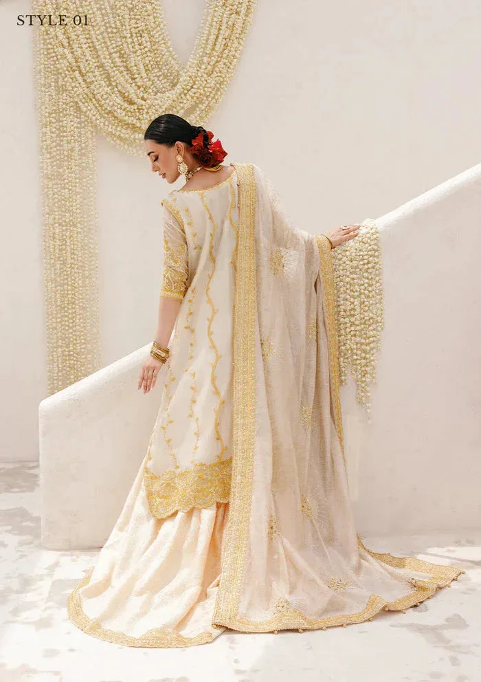 Aik Atelier Wedding Festive 25 Ivory Gold Organza – view 5 – Poshaq