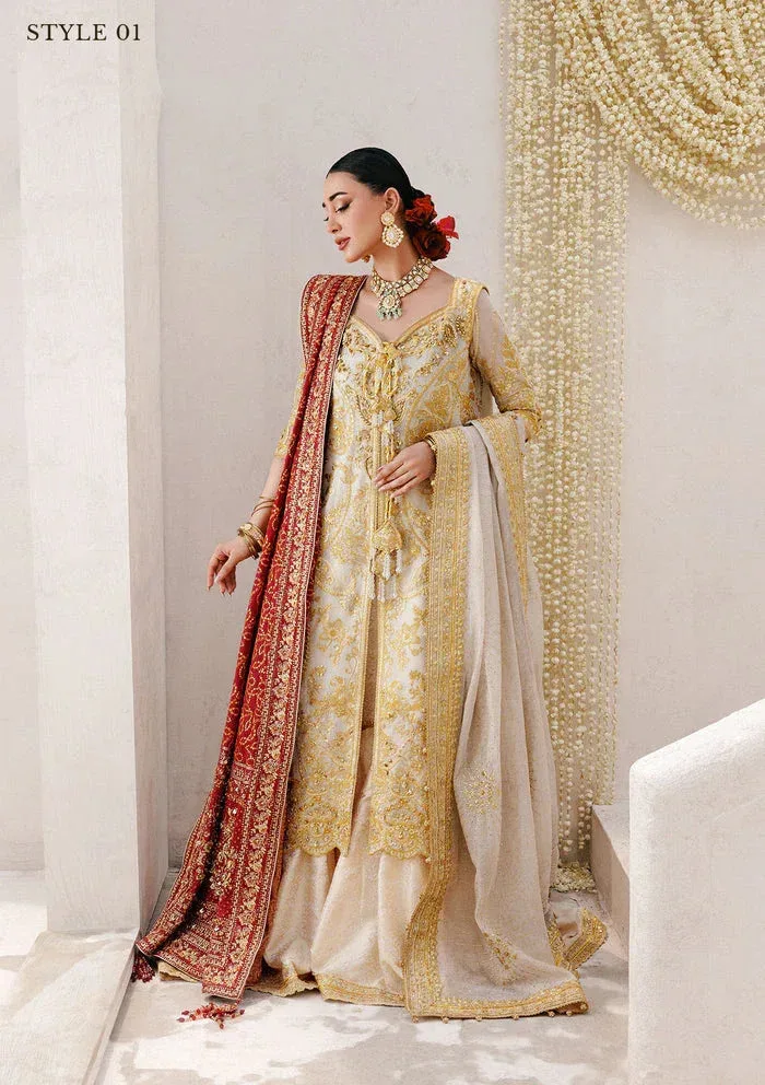 Aik Atelier Wedding Festive 25 Ivory Gold Organza – view 6 – Poshaq