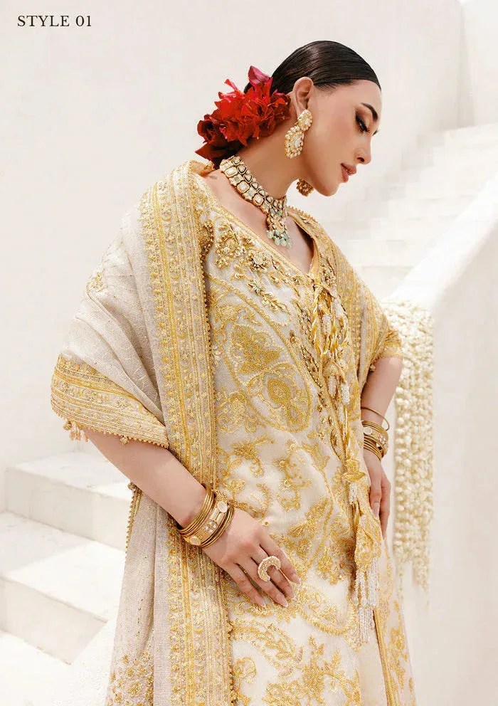 Aik Atelier Wedding Festive 25 Ivory Gold Organza – view 7 – Poshaq