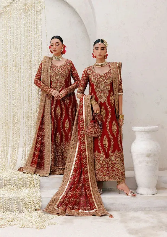 Aik Atelier Wedding Festive 25 Red Organza – view 1 – Poshaq