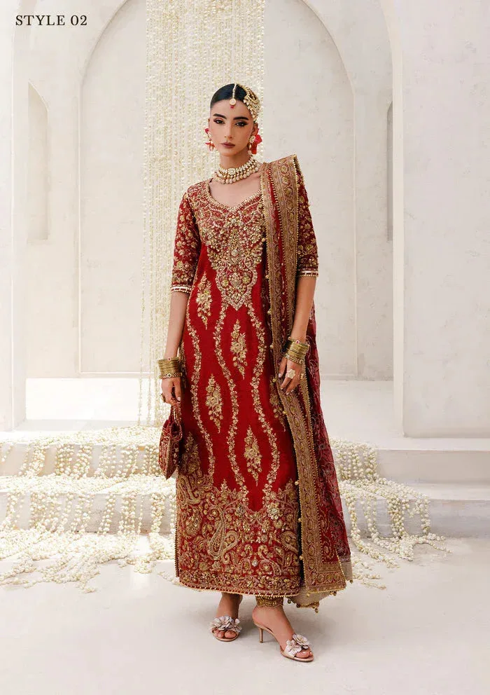 Aik Atelier Wedding Festive 25 Red Organza – view 2 – Poshaq