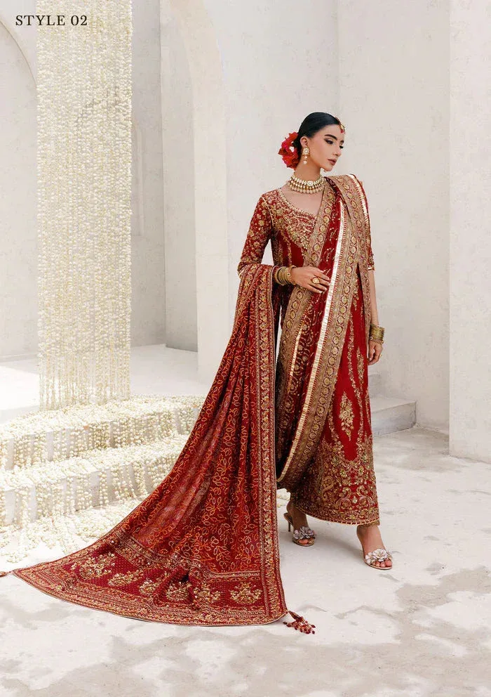 Aik Atelier Wedding Festive 25 Red Organza – view 4 – Poshaq
