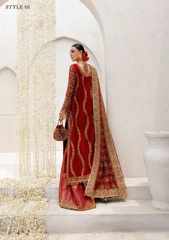 Aik Atelier Wedding Festive 25 Red Organza – view 5 – Poshaq